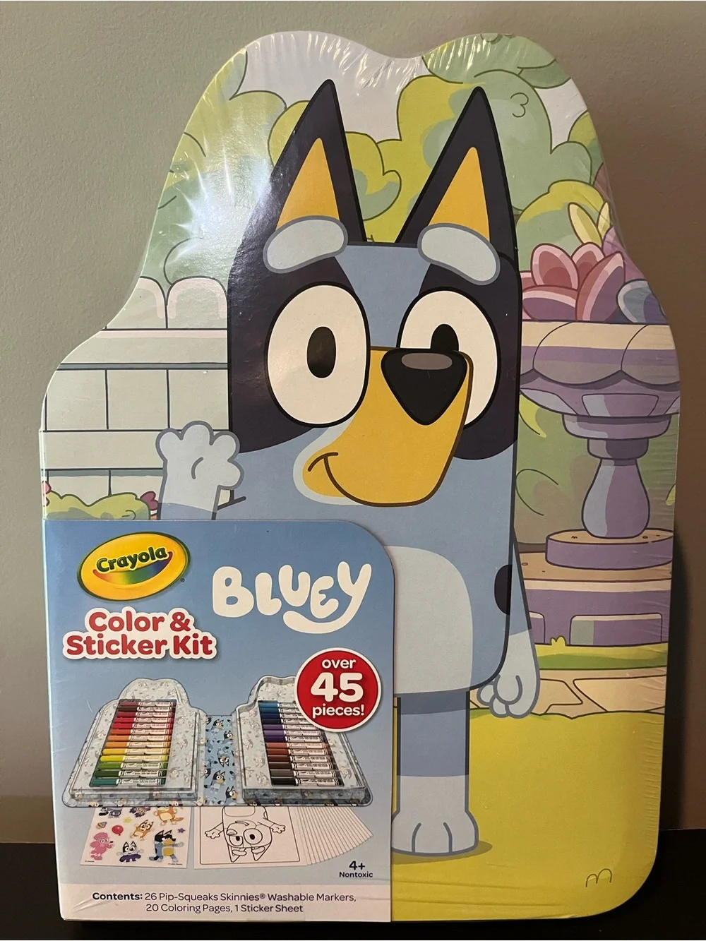 Crayola Bluey Color & Sticker Kit 45+ pcs, 26 Markers, 20 Pages